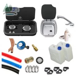 Thetford Argent Sink & Topline 165 Hob Campervan Conversion Kit 1 -Kitchen Equipment Sales 165 argent silver gaz 33631.1628164929