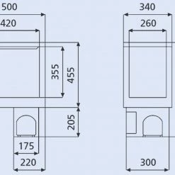 Dometic Waeco Coolmatic CB40 Top Loading Compressor Refrigerator -Kitchen Equipment Sales CB40 dims 67841.1533732164