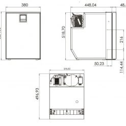 Webasto Cruise CR49 Elegance Campervan & Caravan Compressor Fridge 15 Webasto Cruise CR49 Elegance Campervan & Caravan Compressor Fridge -Kitchen Equipment Sales Webasto CR49 DIM 30946.1425916020