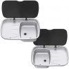 Spinflo Argent Caravan Sink & Drainer with Seal & Siphon -Kitchen Equipment Sales argent sink drainer 06219.1496998294