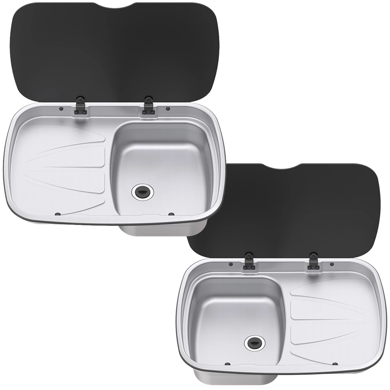 Spinflo Argent Caravan Sink & Drainer with Seal & Siphon 3 Spinflo Argent Caravan Sink & Drainer with Seal & Siphon