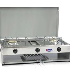 CF Parker Double Burner Hob and Grill Camping Cooker