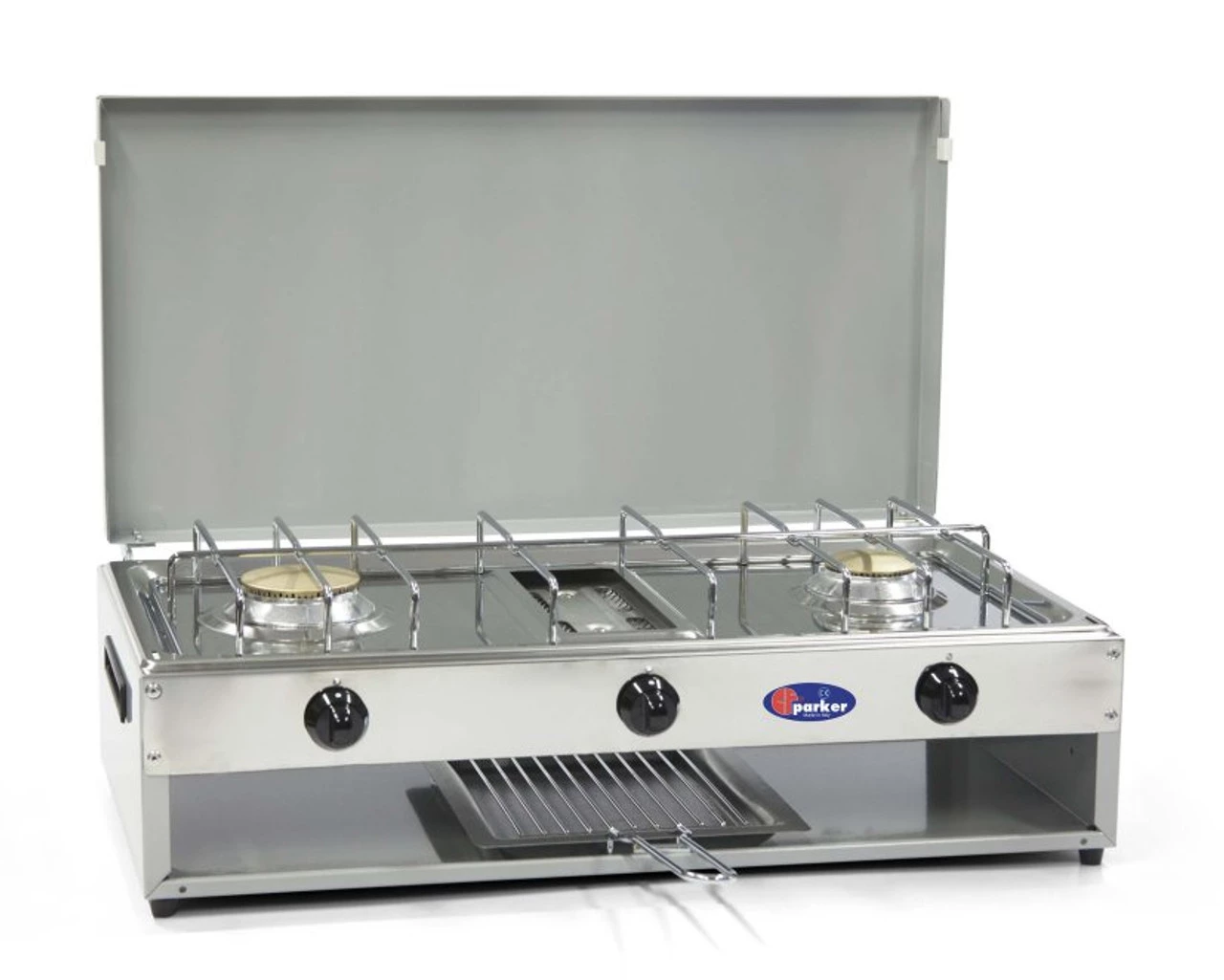 CF Parker Double Burner Hob and Grill Camping Cooker 3 CF Parker Double Burner Hob and Grill Camping Cooker