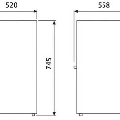 Dometic Waeco CRX110 Caravan Compressor Fridge -Kitchen Equipment Sales cr110 dims 37594.1556191829