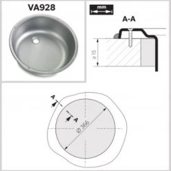 Dometic-Smev 928 Round Motorhome Sink Unit -Kitchen Equipment Sales dometic va928 sink dimensions 15397.1652344821