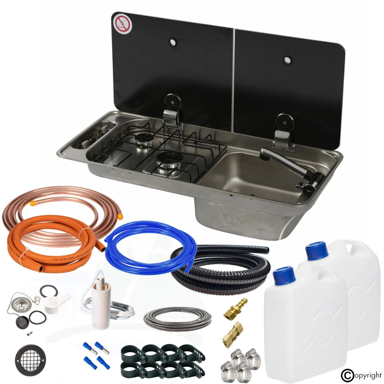 CAN FL1401 FL1402 Hob and Sink Van Campervan Conversion Kit 4 CAN FL1401 FL1402 Hob and Sink Van Campervan Conversion Kit - Image 2