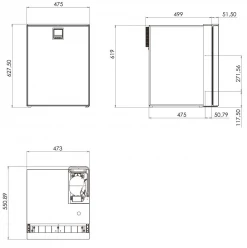 Webasto Cruise Elegance CR85 Litre 12 24v Caravan Campervan Motorhome Fridge -Kitchen Equipment Sales web85 83932.1584090454