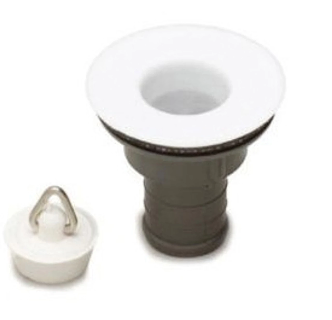 3/4" / 20mm white plastic caravan top sink straight waste water siphon 3 3/4" / 20mm white plastic caravan top sink straight waste water siphon